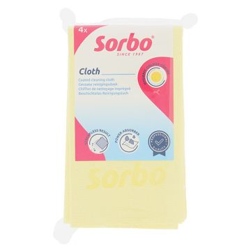 Sorbo Professionele Reinigingsdoek Geel (4 stuks)