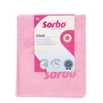 Sorbo Professionele Reinigingsdoek Rood (4 stuks)