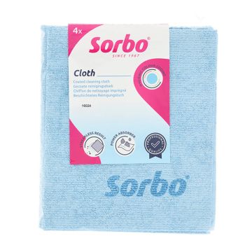 Sorbo Professionele Reinigingsdoek Blauw (4 stuks)