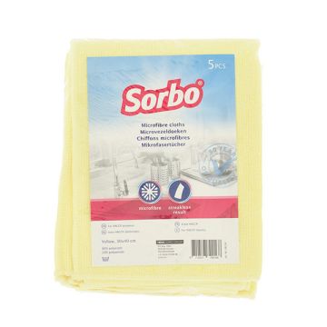 Sorbo Professionele Microvezeldoek Geel (5 stuks)