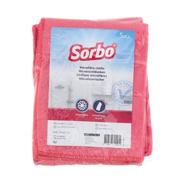 Sorbo Professionele Microvezeldoek Rood (5 stuks)