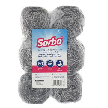 Sorbo Staalspons (6 stuks)