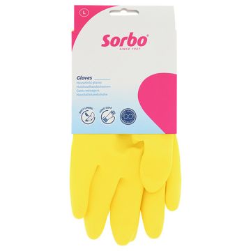 Sorbo Huishoudhandschoenen Geel (Maat L)