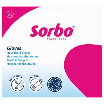 Sorbo Huishoudhandschoenen Geel (Maat XL)