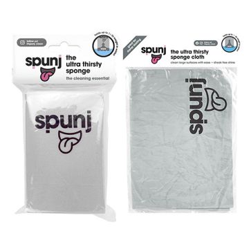 Spunj ultra absorberende doek + spons (grijs)