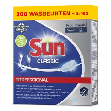 Aanbieding: Sun Professional Vaatwastabletten Classic (3 dozen - 300 vaatwasbeurten)