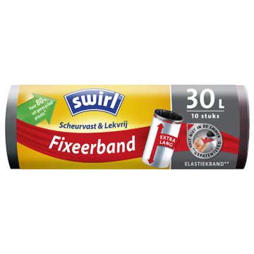 Swirl XL vuilniszakken met fixeerband extra lang voor pedaalemmers 30 liter (10 stuks)