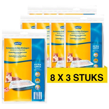 Kattenbak zakken | Maat XL | Keep Clean | 8 x 3 stuks | Swirl