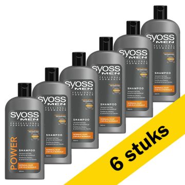 Aanbieding: 6x Syoss Power & Strength shampoo for men (500 ml)