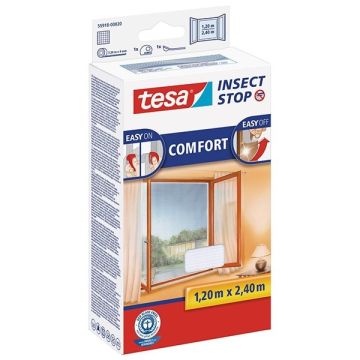 Tesa vliegenhor Insect Stop comfort raam (120 x 240 cm, wit)