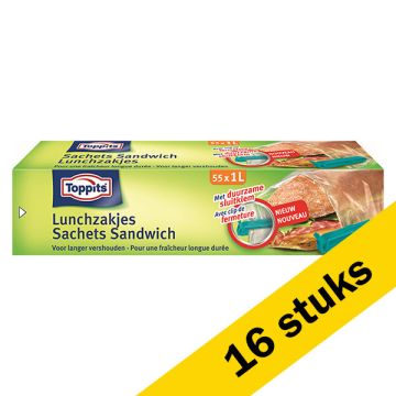 Aanbieding: Toppits Lunchzakjes | 1 liter | 16 x 55 zakjes