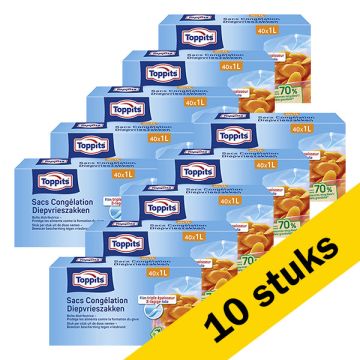 Aanbieding: Toppits diepvrieszakken | 1 liter | 10 x 40 stuks