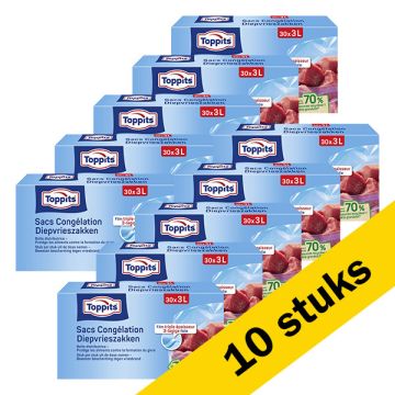 Aanbieding: Toppits diepvrieszakken | 3 liter | 10 x 30 stuks