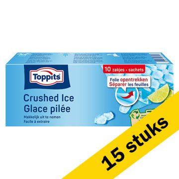 Aanbieding: Toppits Ijsblokzakjes | Crushed ice | 15 x 10 zakjes