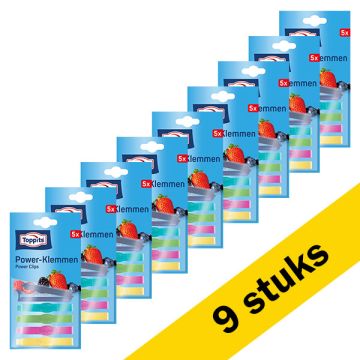 Aanbieding: Toppits Powerclips | Sluitstrips | 9 x 5 stuks