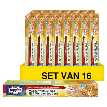 Aanbieding: 16x Toppits Magnetronfolie 2 in 1 | 15 meter