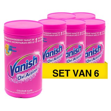 Aanbieding: Vanish Oxi Action Vlekverwijderaar Pink Powder (6 potten - 9 kg)