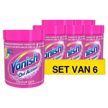 Aanbieding: Vanish Oxi Action Colour Safe Powder (6 potten - 550 gram)