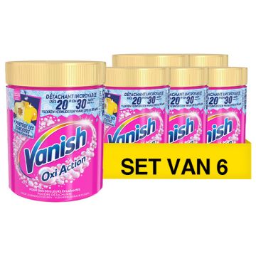 Aanbieding: Vanish Oxi Action Wasbooster Poeder (6 potten - 940 gram)