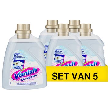 Aanbieding: Vanish Oxi Action Booster Gel Whitening (5 flessen - 1500 ml)