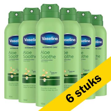 Aanbieding: Vaseline Body Lotion Spray AloeFresh (6x 190 ml)