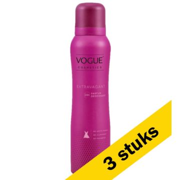 Aanbieding: 3x Vogue deodorant spray for her - Extravagant (150 ml)