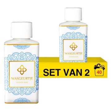 Duo-pack: Wasgeurtje Flower Rain Wasparfum (2 flessen - 100 ml)