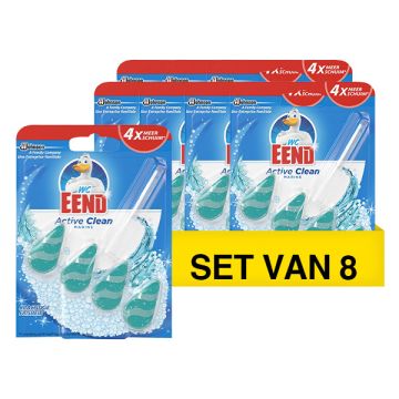 Aanbieding: 8x WC-Eend toiletblok Active Clean Marine (38 gram)