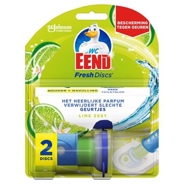 WC Eend Fresh Discs Lime Zest (1 houder + 2 navullingen)