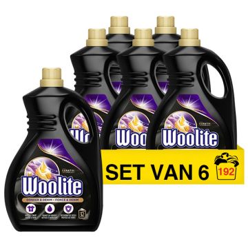 Aanbieding: Woolite vloeibaar wasmiddel Zwart, Donker & Denim 1,9 liter (6 flessen - 192 wasbeurten)