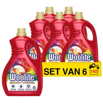 Aanbieding: Woolite Vloeibaar Wasmiddel Kleur 1,9 Liter (6 flessen - 192 wasbeurten)