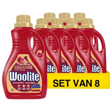 Aanbieding: Woolite Vloeibaar Wasmiddel Bonte/Gekleurde Was 1,5 Liter (8 flessen - 200 wasbeurten)