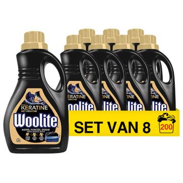 Aanbieding: Woolite Vloeibaar Wasmiddel Zwarte Was 1,5 Liter (8 flessen - 200 wasbeurten)