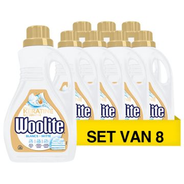 Aanbieding: Woolite Vloeibaar Wasmiddel Wit 1,5 Liter (8 flessen - 200 wasbeurten)