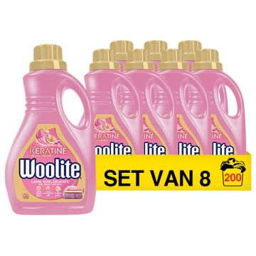 Aanbieding: Woolite Vloeibaar Wasmiddel Wol & Zijde 1,5 Liter (8 flessen - 200 wasbeurten)