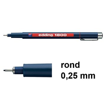 1800 Fineliner 0,25 mm Rood