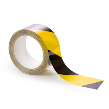 Vloertape 50mmx33m zw/gl/ds18