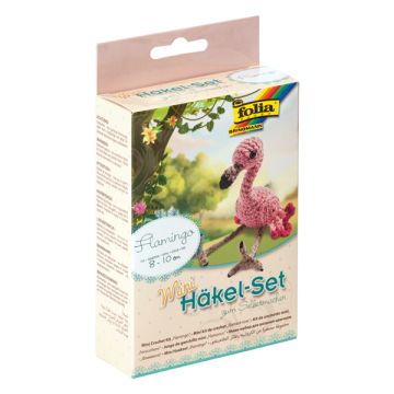 Haakset flamingo roze