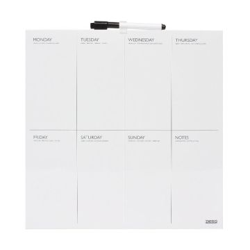 Weekplanner 35x35cm frameless