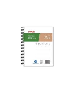 Spiraalblok A5+, Gerecycled, Gelinieerd, 80 g/m2, 80 vel