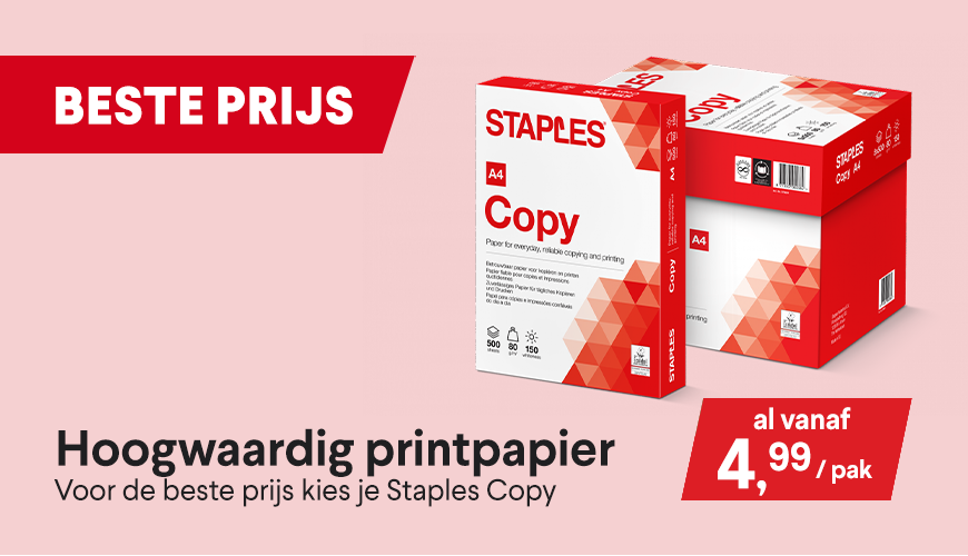 Hoogwaardig printpapier: voor de beste prijs kies je Staples Copy